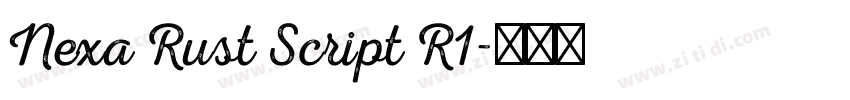 Nexa Rust Script R1字体转换 Nexa Rust Script R1字体转换